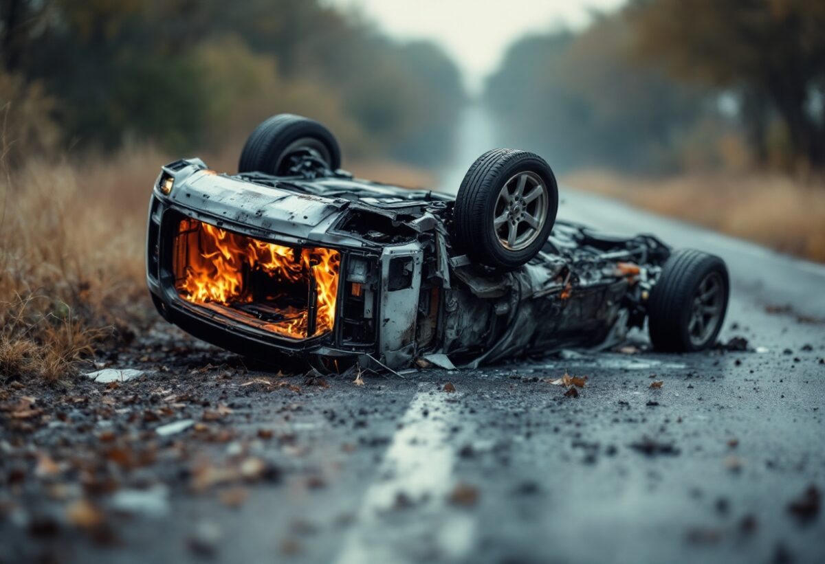 Tragedia nel Brindisino: tre giovani perdono la vita in un incidente stradale