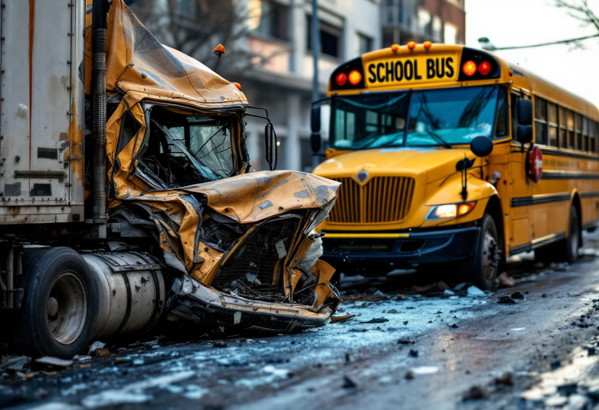 Incidente mortale sulla Pedemontana: coinvolti camion e scuolabus