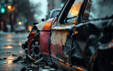 Incidente stradale a Tolentino con un'auto coinvolta
