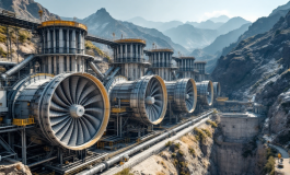 Immagine della centrale idroelettrica di Bargi dopo l'incidente