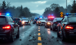 Auto della polizia coinvolta in incidente stradale A1