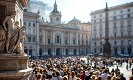 Papa Leone XIV durante il suo ministero in Italia
