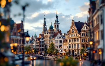 Mappa dell'Europa con simboli di integrazione e cooperazione