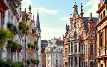 Mappa dell'Italia con simboli della politica europea