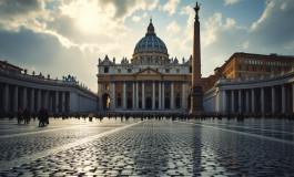 Leone XIV durante la preghiera del Regina Coeli in Vaticano