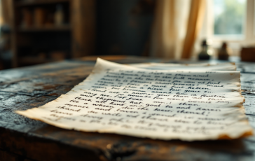 Immagine di una lettera straziante di una sorella