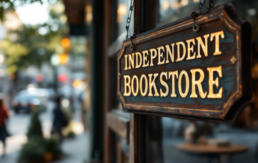 Scorcio di una libreria indipendente a Bari con libri antichi