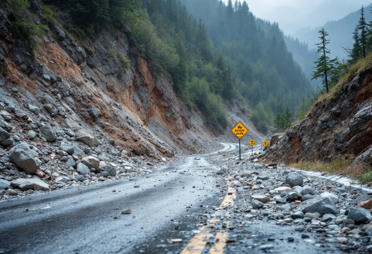 Maltempo in Friuli Venezia Giulia: frane e allerta meteo