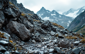 Immagine dei danni causati dal maltempo in Valle d'Aosta