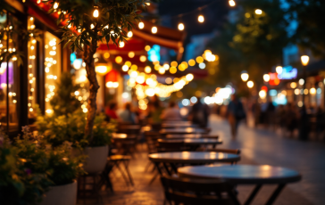 La movida notturna a Roma con persone in strada