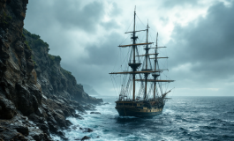 Immagine del naufragio del Bayesian e del sub olandese