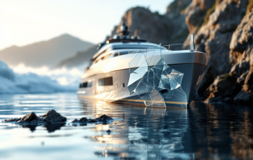 Immagine del superyacht Bayesian naufragato