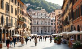 Affollamento turistico in una città d'arte italiana