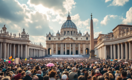 Papa Leone XIV durante il primo Regina Caeli a San Pietro