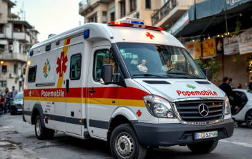 La papamobile trasformata in ambulanza per bambini a Gaza