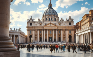 Basilica di San Pietro durante i preparativi del Conclave