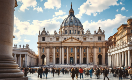 Basilica di San Pietro durante i preparativi del Conclave