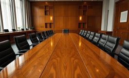 Il presidente Romani durante una riunione di giunta