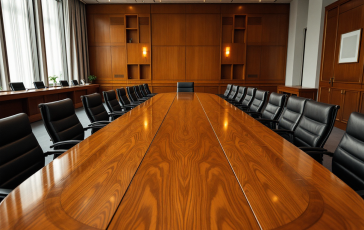 Il presidente Romani durante una riunione di giunta