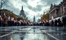 Manifestanti durante le proteste del Primo Maggio nel mondo