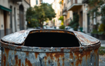 Immagine della raccolta differenziata nei Parioli a Roma