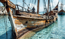 Il veliero Bayesian recuperato dopo l'affondamento