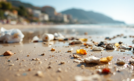 Rifiuti accumulati al Lido delle Monache in estate