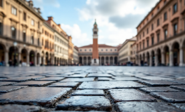 Piazza San Giovanni in fase di ripristino dopo eventi