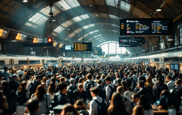 Treni fermi alla stazione di Roma durante sciopero