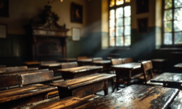 Virginia Della Seta durante il ritorno a scuola