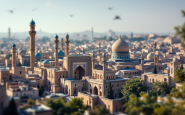 Vista panoramica di Samarcanda, simbolo di culture unite