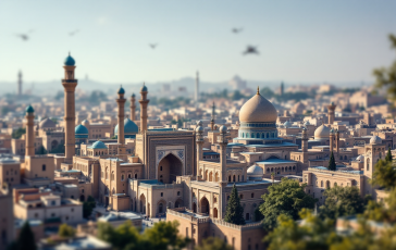 Vista panoramica di Samarcanda, simbolo di culture unite