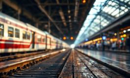 Immagine di treni fermi durante scioperi ferroviari