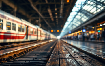 Immagine di treni fermi durante scioperi ferroviari