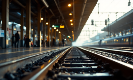 Manifestazione del personale ferroviario in sciopero