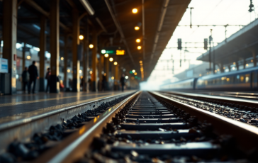 Manifestazione del personale ferroviario in sciopero