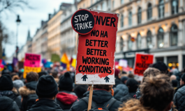 Medici e infermieri in protesta durante sciopero nazionale