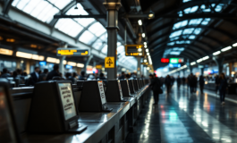 Immagine di treni fermi durante lo sciopero in Italia