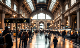 Passeggeri in attesa a Roma Termini durante sciopero treni