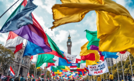 Manifestanti in conflitto durante il corteo a Milano