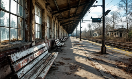 Vista della stazione di Rifredi, nodo ferroviario a Firenze