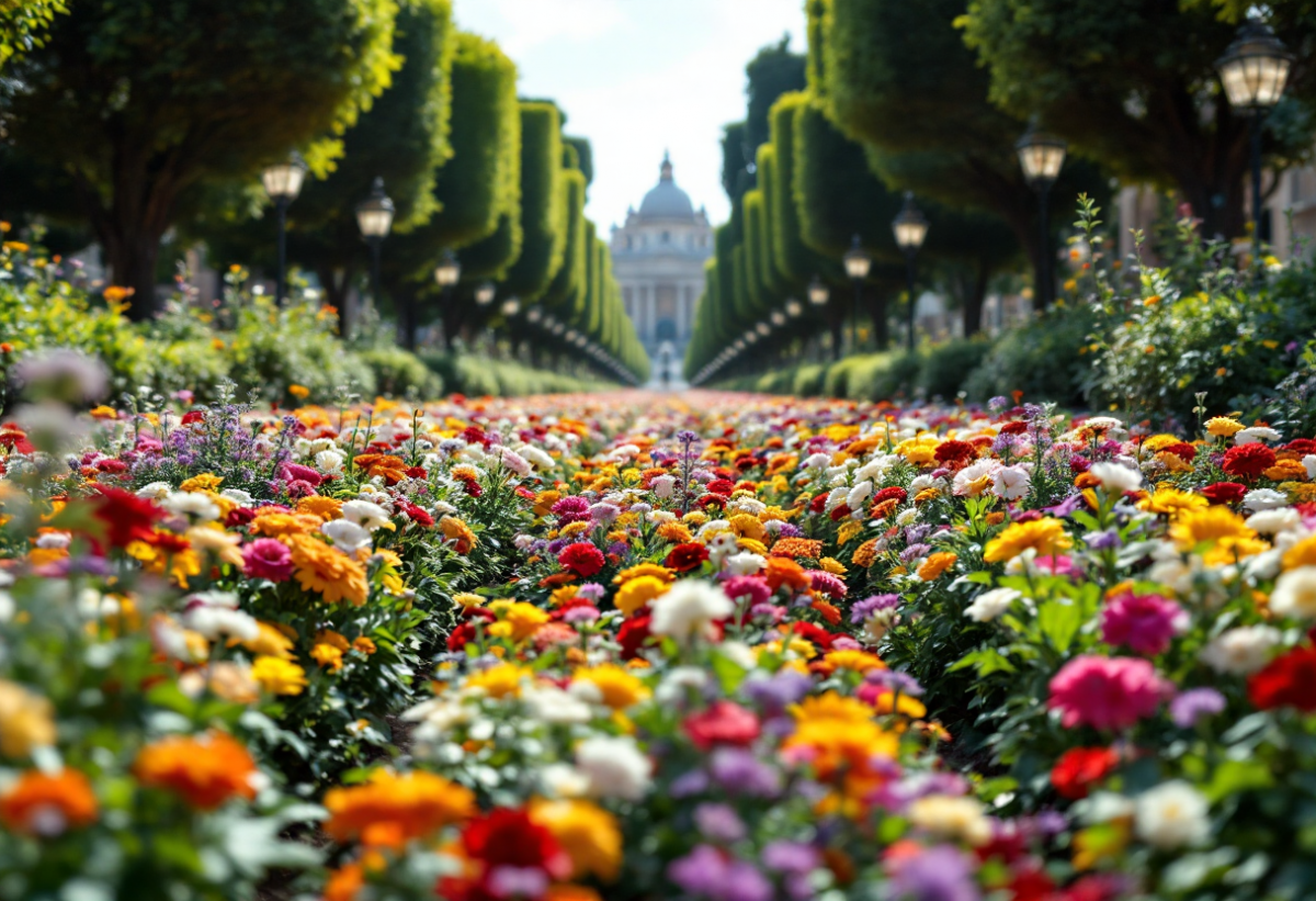 Il nuovo stemma floreale di papa Leone XIV nei Giardini Vaticani