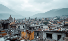 Immagine del terremoto ai Campi Flegrei con evacuazioni