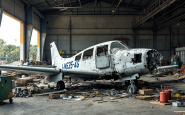 Un velivolo leggero schiantato in un capannone in Umbria