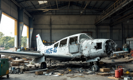 Un velivolo leggero schiantato in un capannone in Umbria