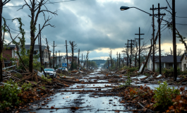 Immagine dei danni causati dalla tromba d'aria in Friuli