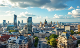 Simbolo dell'Unione Europea con elementi economici