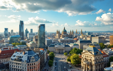 Simbolo dell'Unione Europea con elementi economici