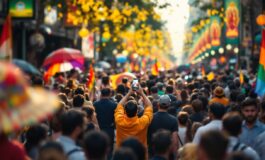 Immagine della Wish Parade a Firenze con partecipanti in festa