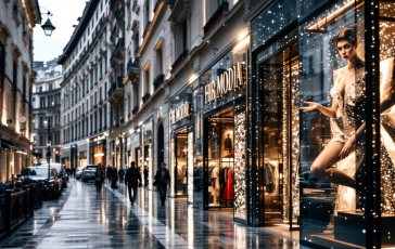 Immagine del Quadrilatero della Moda a Milano con restrizioni Ztl